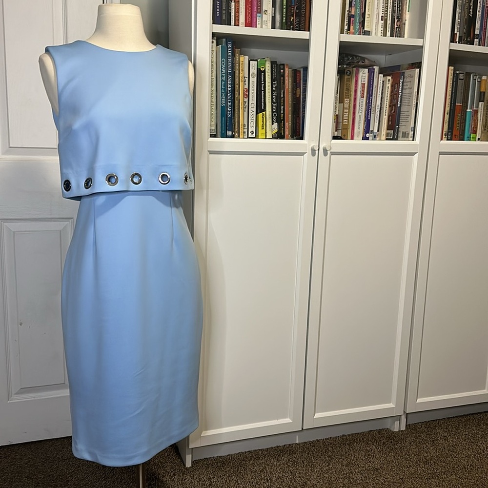Baby Blue Calvin Klein Midi Dress